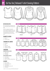 Be You Tee | Relaxed T-shirt PDF Sewing Pattern